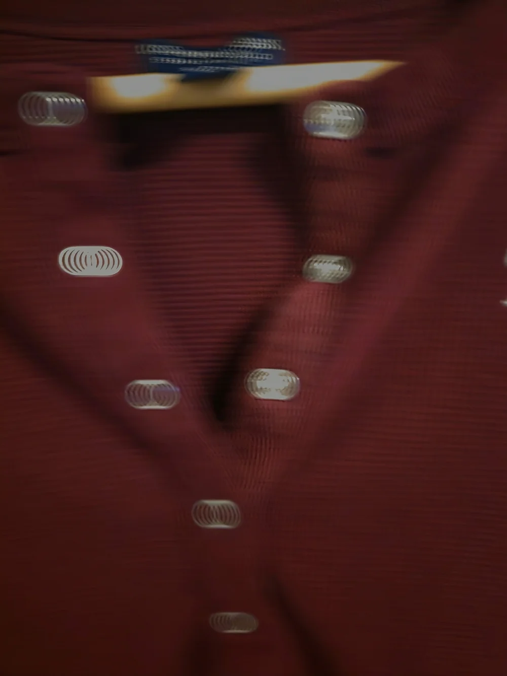 U.S. Polo Assn. Burgundy Waffle Knit Henley Top Size Small - Picture 4 of 10